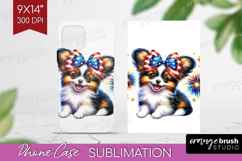 Papillon Dog Phone Case PNG Patriotic Dog Case PNG Product Image 1