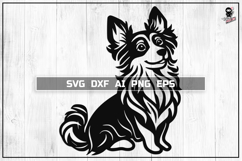 Papillon Dog SVG, PNG, DXF Cut file Product Image 1