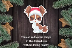 Dog Christmas print and cut stickers PNG Product Image 3