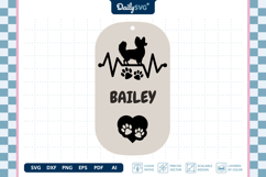 Heartbeat Dog Tag Keychain Product Image 3