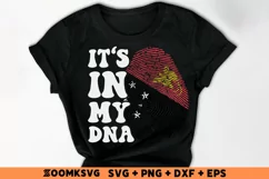 It's in my DNA Papua New Guinea Flag Fingerprint Sublimation Product Image 2