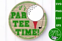 Golf Svg, Round Sports Sign Png, Par Tee Time Product Image 1