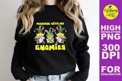 Parading with my gnomies png, mardi gras sublimation Product Image 1