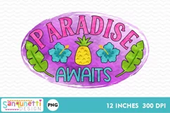 Paradise Awaits Summer Tropical PNG Sublimation Product Image 2