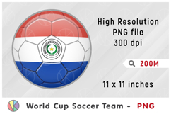 Paraguay National Team Soccer Ball. World Cup 2026 Product Image 1