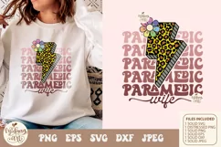 Paramedic wife png svg, leopard sublimation designs Product Image 1