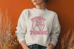 Pardon My Frenchie SVG | Vintage French Bulldog Bow Design Product Image 2