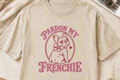 Pardon My Frenchie SVG | Vintage French Bulldog Bow Design Product Image 3