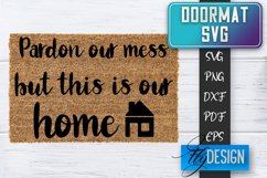 Doormat SVG Design | Welcom Home SVG | Home Decor SVG v.4 Product Image 1