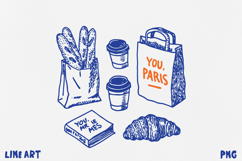 Paris Cafe Clipart, Parisian Aesthetic PNG, Cafe Life Product Image 1