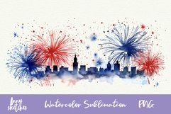 Paris Fireworks Clipart Eiffel Tower Celebration PNG Product Image 7