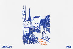 Paris Cafe Clipart, Parisian Aesthetic PNG, Cafe Life Product Image 1