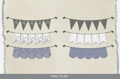 Paris with Vintage Color Seamless Pattern Bunting Banner Product Image 1