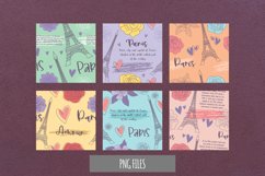 Paris with Vintage Color Seamless Pattern Paper Packs Product Image 1