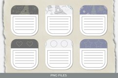 Paris with Vintage Color Seamless Pattern Journaling page Product Image 1
