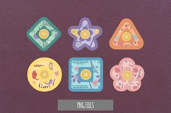 Paris with Vintage Color Seamless Pattern with Buttons Product Image 1