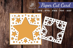 Sparkling Stars Papercut Card SVG Product Image 1