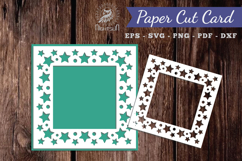 Sparkling Stars Papercut Card SVG Product Image 1