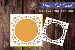 Sparkling Stars Papercut Card SVG Product Image 1