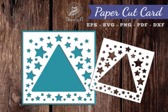 Sparkling Stars Papercut Card SVG Product Image 1