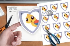 Sticker Heart Parrot Product Image 1