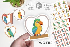 Sticker Heart Parrot Product Image 1