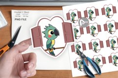 Sticker Heart Parrot Product Image 1