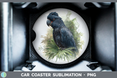 GorgeousParrot Botanicals Car Coaster design.