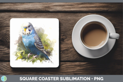 GorgeousParrot Botanicals Square Coaster design.