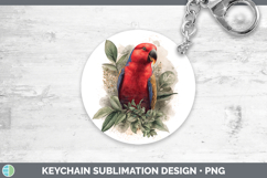 GorgeousParrot Botanicals Keychain design.