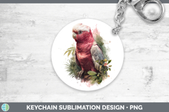 GorgeousParrot Botanicals Keychain design.