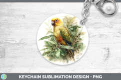 GorgeousParrot Botanicals Keychain design.