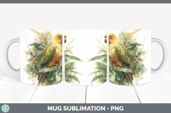 GorgeousParrot Botanicals Mug Wrap design.