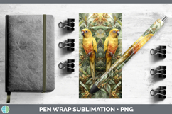 GorgeousParrot Botanicals Pen Wrap design.