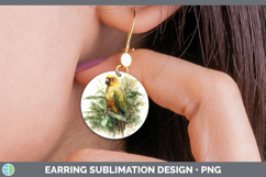 GorgeousParrot Botanicals Round Earrings design.