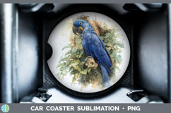 GorgeousParrot Botanicals Car Coaster design.