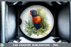GorgeousParrot Botanicals Car Coaster design.