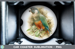 GorgeousParrot Botanicals Car Coaster design.