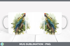 GorgeousParrot Botanicals Mug Wrap design.