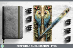 GorgeousParrot Botanicals Pen Wrap design.