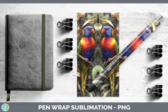 GorgeousParrot Botanicals Pen Wrap design.