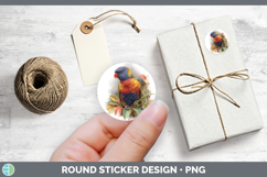 GorgeousParrot Botanicals Stickers design.