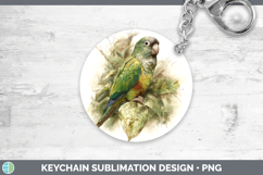 GorgeousParrot Botanicals Keychain design.