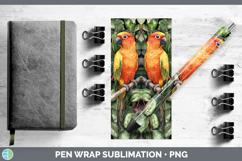 GorgeousParrot Botanicals Pen Wrap design.