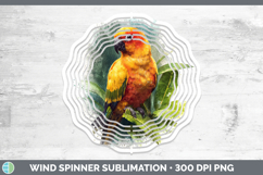 GorgeousParrot Botanicals Wind Spinner design.