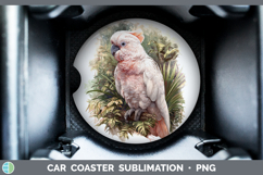 GorgeousParrot Botanicals Car Coaster design.