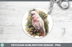 GorgeousParrot Botanicals Keychain design.