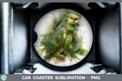 GorgeousParrot Botanicals Car Coaster design.