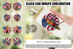 Glass Can Parrot 4th of July Product Image 1