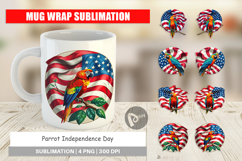 Mug Wrap Parrot 4th of July Product Image 1
